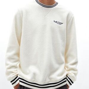 Pacific Sunwear Sherpa Long Sleeve || White, Size: Mens Large